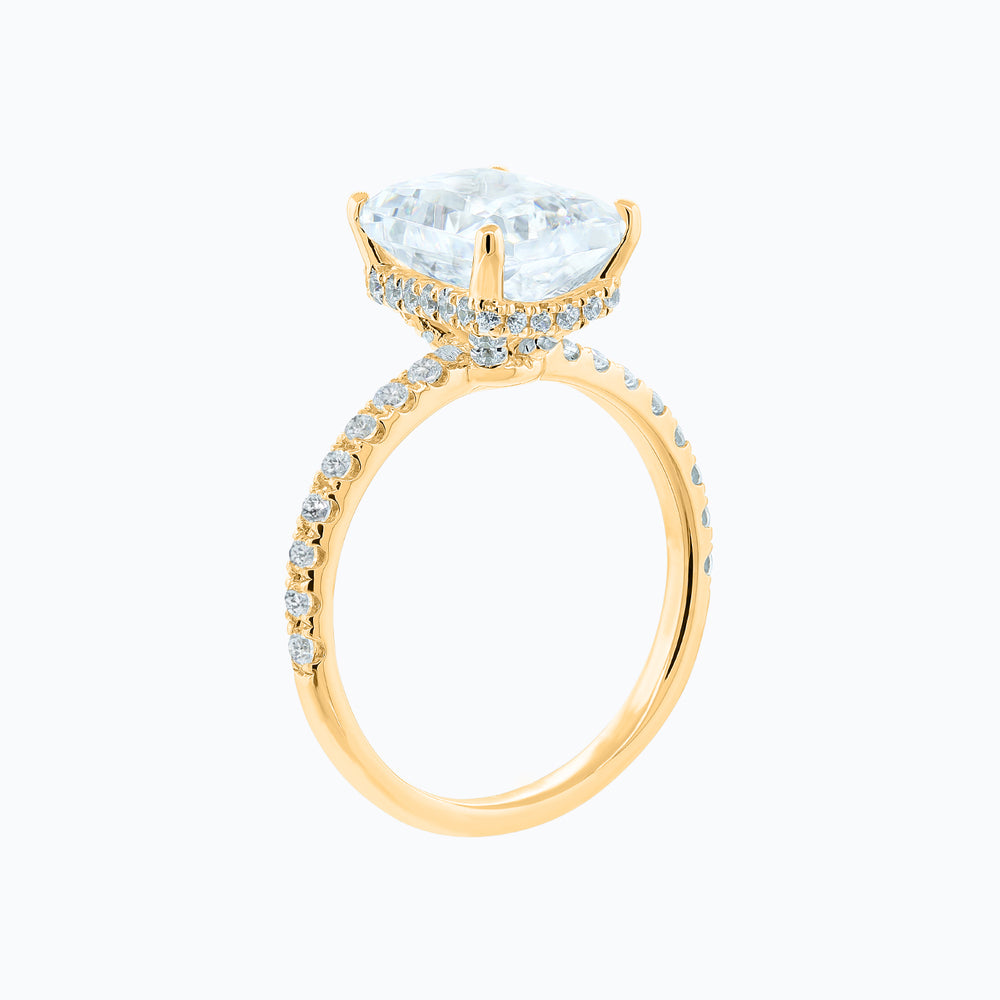 
          
          Load image into Gallery viewer, Elina Lab Created Diamond Radiant Pave Diamonds Yellow Gold Ring
          
          