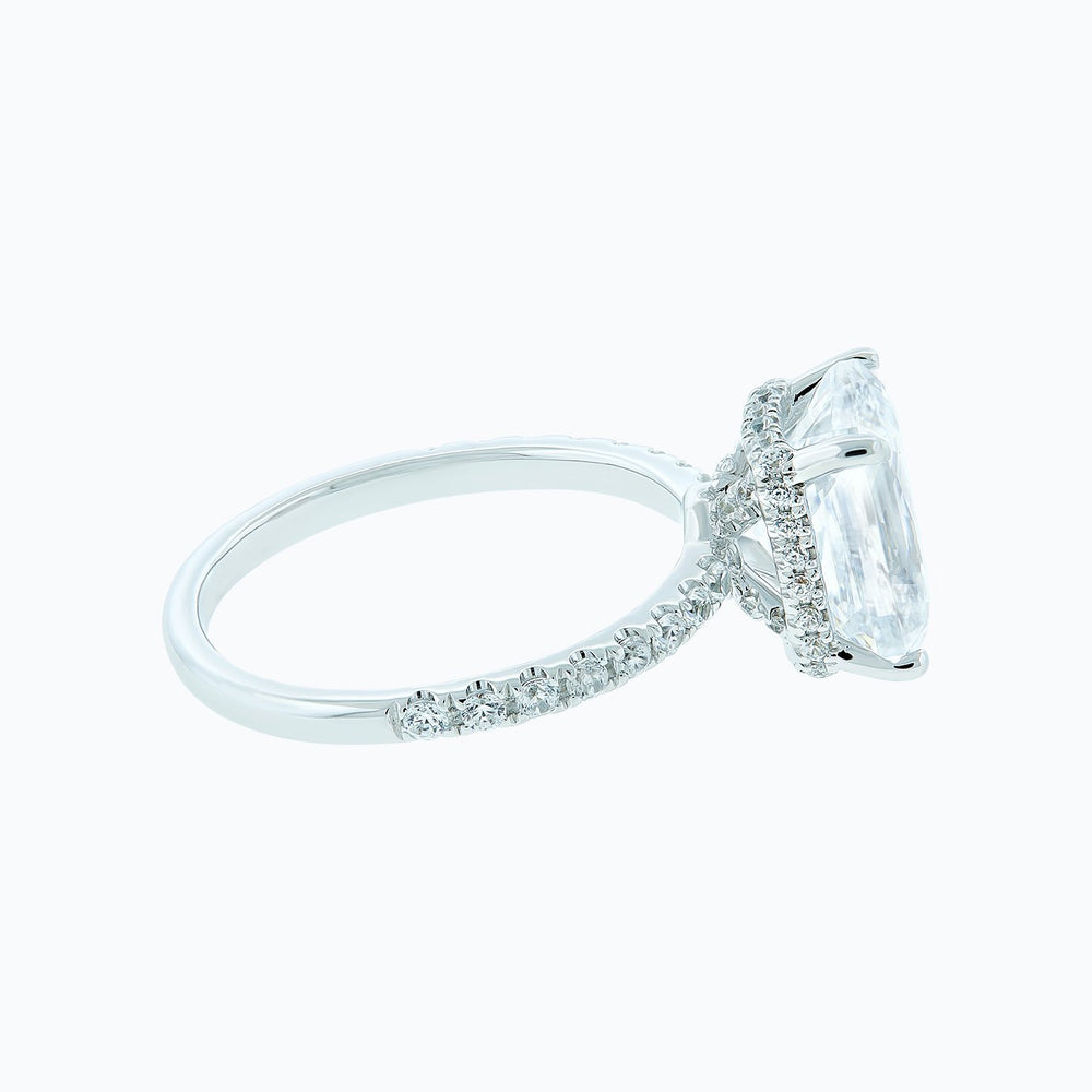 
          
          Load image into Gallery viewer, Elina Lab Created Diamond Radiant Pave Diamonds 18k White Gold Ring
          
          