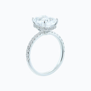 
          
          Load image into Gallery viewer, Elina Lab Created Diamond Radiant Pave Diamonds 18k White Gold Ring
          
          