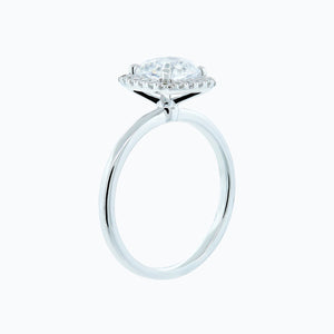
          
          Load image into Gallery viewer, Linda Cushion Diamonds Halo Ring 14K White Gold
          
          