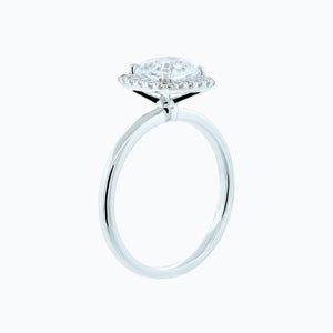 
          
          Load image into Gallery viewer, 1.10ct Linda Moissanite Cushion Diamonds Halo 18k White Gold Ring
          
          