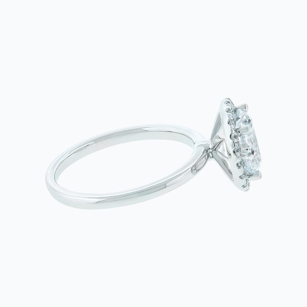 
          
          Load image into Gallery viewer, 1.90ct Linn Moissanite Round Diamonds Halo Solitaire 18k White Gold Ring
          
          