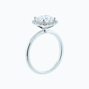 
          
          Load image into Gallery viewer, 1.00ct Linn Lab Diamonds Round Halo Solitaire 18k White Gold Ring
          
          